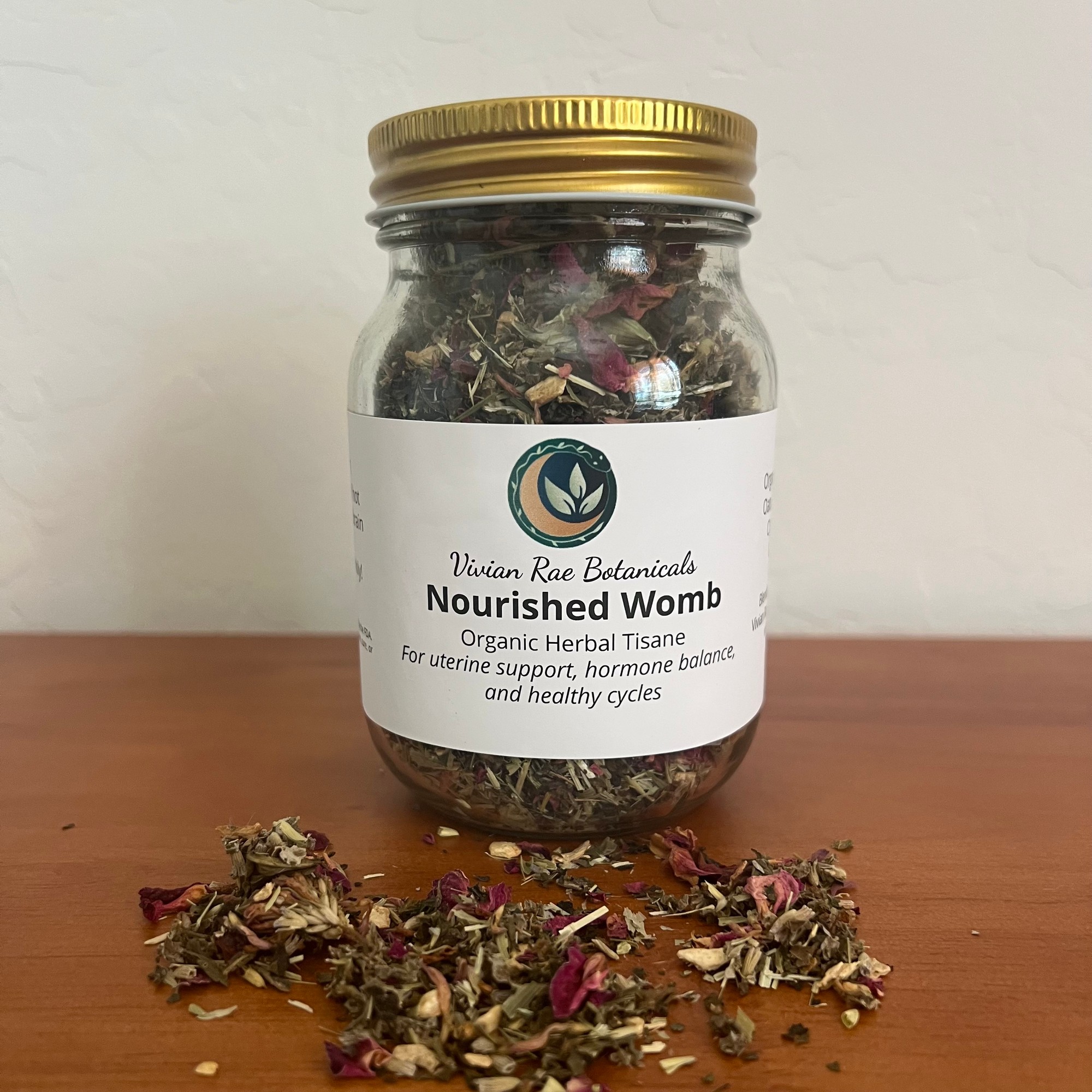 Nourished Womb Tisane with organic herbs